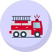 Fire Brigade Flat Bubble Icon vector