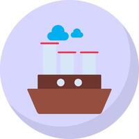 Steamboat Flat Bubble Icon vector