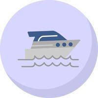 Speed Boat Flat Bubble Icon vector