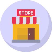 Tienda plano burbuja icono vector