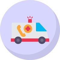 Emergency Flat Bubble Icon vector