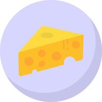 Cheese Flat Bubble Icon vector