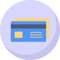 Debit Card Flat Bubble Icon vector