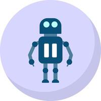 Robot Flat Bubble Icon vector