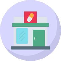 farmacia plano burbuja icono vector