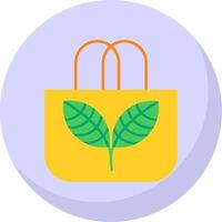 eco bolso plano burbuja icono vector