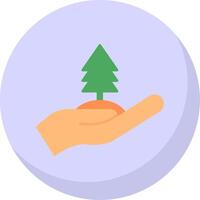 Tree Flat Bubble Icon vector