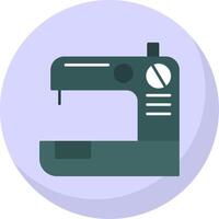 Sewing Machine  Flat Bubble Icon vector