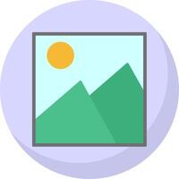 Picture Flat Bubble Icon vector