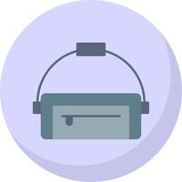 Fanny Pack Flat Bubble Icon vector