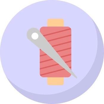 Thread Flat Bubble Icon vector