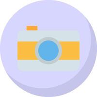 Old Came Flat Bubble Icon vector