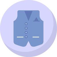 Vest Flat Bubble Icon vector