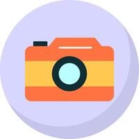 Photo Camera Flat Bubble Icon vector
