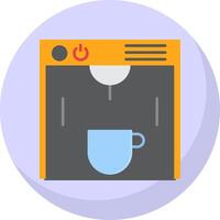 café fabricante plano burbuja icono vector