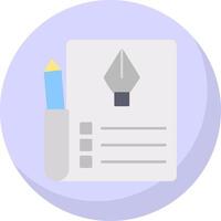 Tasks Flat Bubble Icon vector