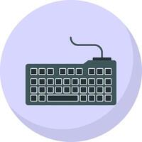 teclado plano burbuja icono vector