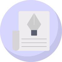 Document Flat Bubble Icon vector