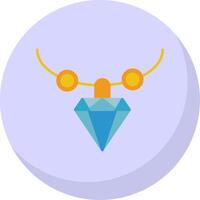 Necklace Flat Bubble Icon vector