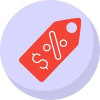 Price Tag Flat Bubble Icon vector