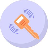 Smart Key Flat Bubble Icon vector