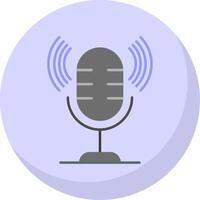 Microphone Flat Bubble Icon vector