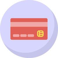 Credit Card Flat Bubble Icon vector