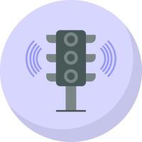 Traffic Signal Flat Bubble Icon vector