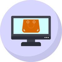 Ecommerce Flat Bubble Icon vector