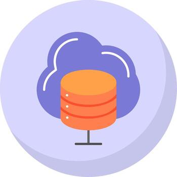 nube servidor plano burbuja icono vector