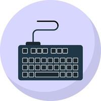 teclado plano burbuja icono vector