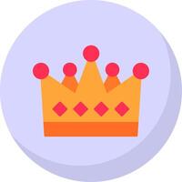 Crown Flat Bubble Icon vector