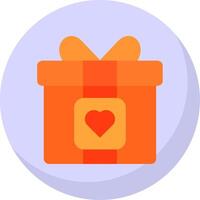 Gift Flat Bubble Icon vector