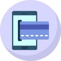 Online Payment Flat Bubble Icon vector