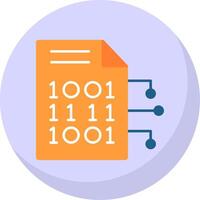 Encryption Data Flat Bubble Icon vector