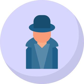 hacker plano burbuja icono vector