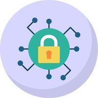 Secure Flat Bubble Icon vector