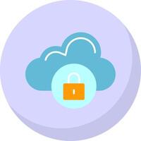 Cloud Flat Bubble Icon vector