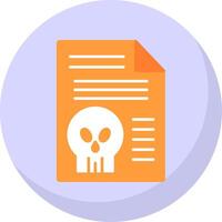 Document Flat Bubble Icon vector