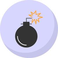 bomba plano burbuja icono vector