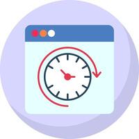 Routine Flat Bubble Icon vector