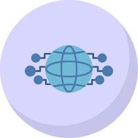 World Flat Bubble Icon vector
