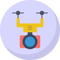 Camera Drone Flat Bubble Icon vector
