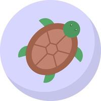Turtle Flat Bubble Icon vector