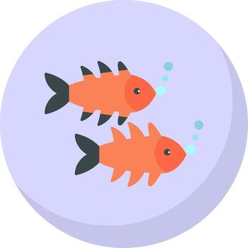 Codfish Flat Bubble Icon vector