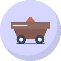 Trolley Flat Bubble Icon vector