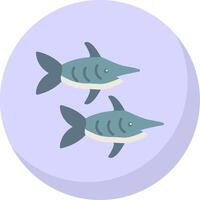 Swordfish Flat Bubble Icon vector