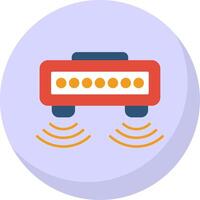 Motion Sensor Flat Bubble Icon vector