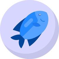 Surgeonfish Flat Bubble Icon vector