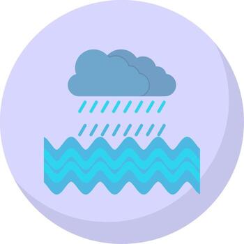 Rain Flat Bubble Icon vector